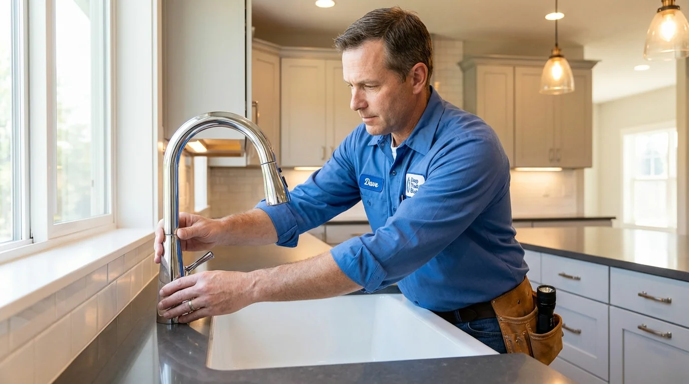 Kitchen faucet installation by Johns Plumbing LLC in Westwood
